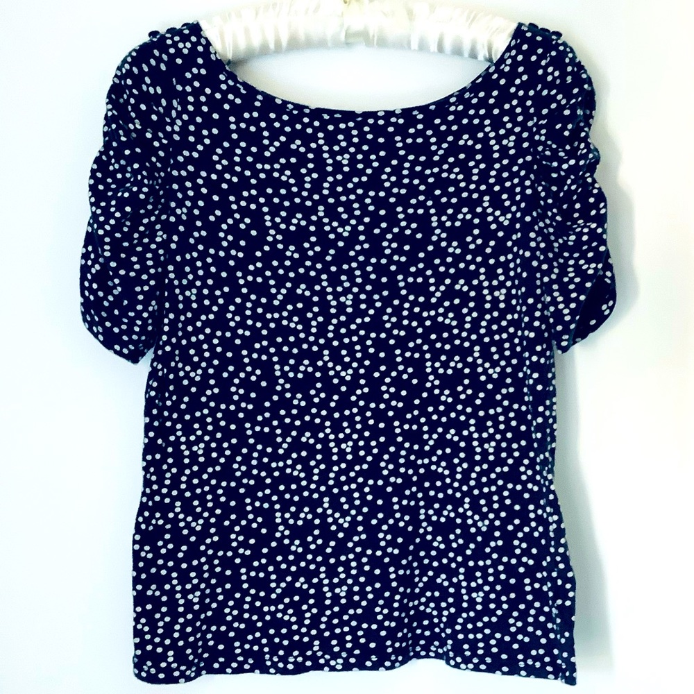 Little Yellow Button polka dot top